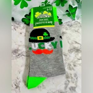 Lucky St Pat’s Crew Socks NWT